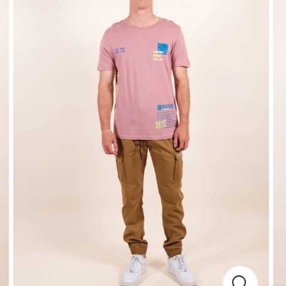 Men’s Brooklyn Cloth Mfg. Co. Dusty Rose Real Eyes Graphic T-Shirt - Picture 5 of 14